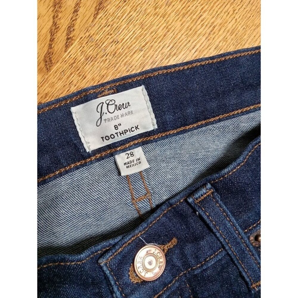 J.CREW Jeans Womens 28 BLUE Dark Preowned Summer Casual Work - Picture 2 of 10